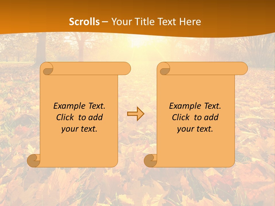 Landscape Autumn Yellow PowerPoint Template