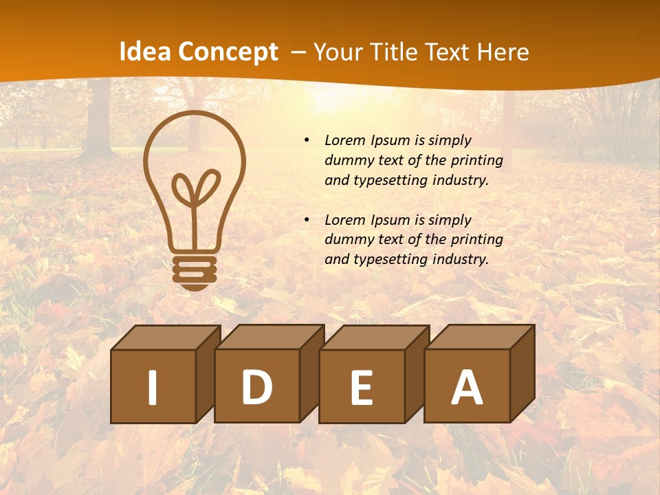 Landscape Autumn Yellow PowerPoint Template