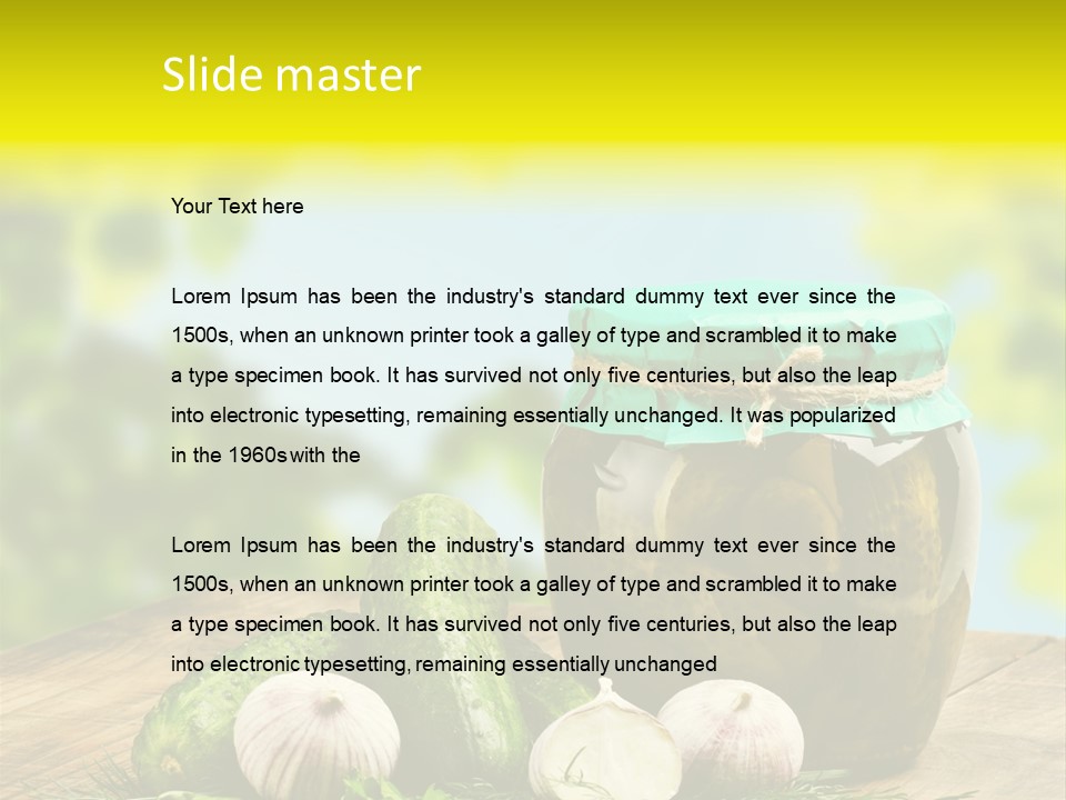 Macro Condiment Kitchen PowerPoint Template