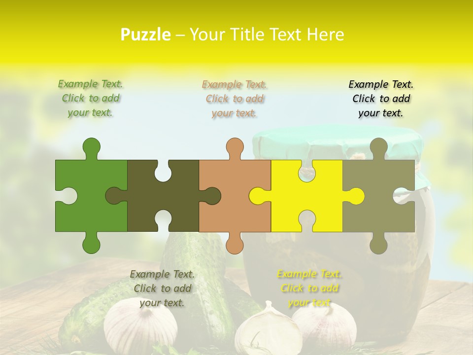 Macro Condiment Kitchen PowerPoint Template