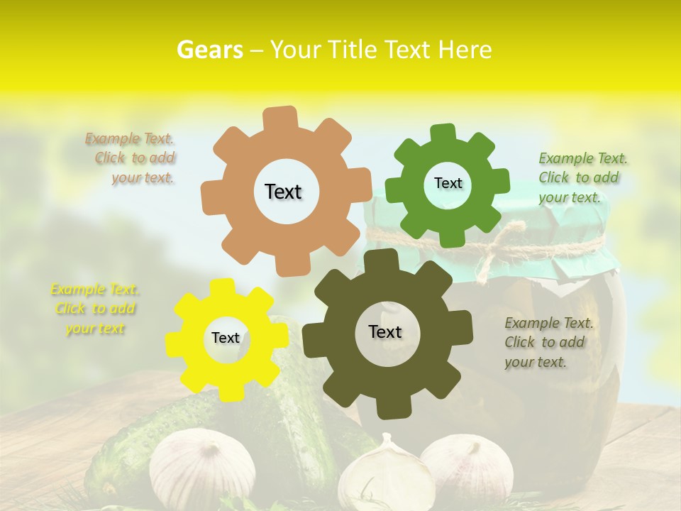 Macro Condiment Kitchen PowerPoint Template