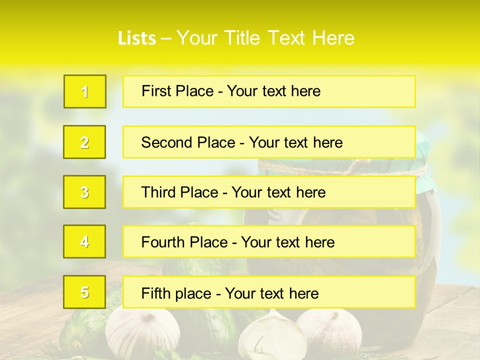 Macro Condiment Kitchen PowerPoint Template
