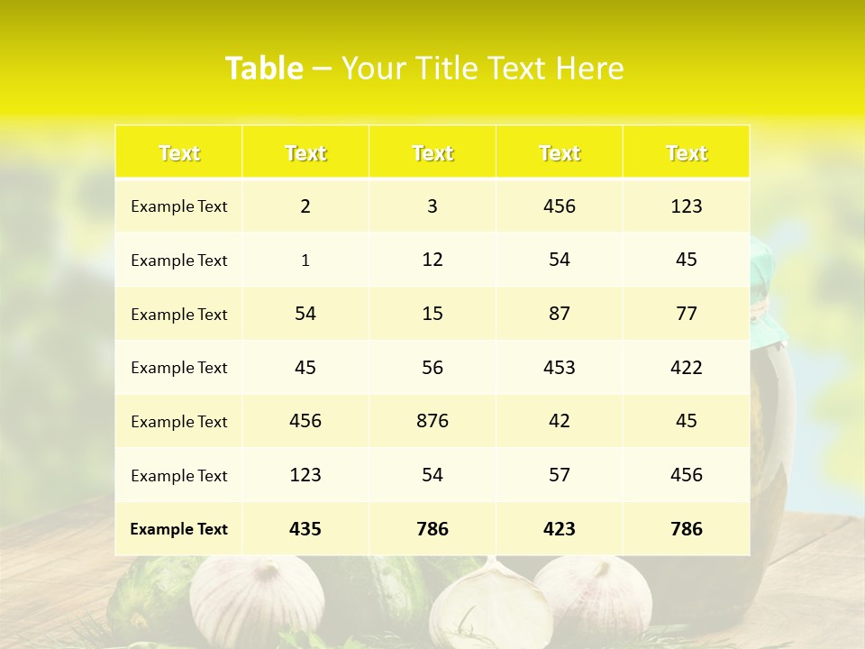 Macro Condiment Kitchen PowerPoint Template