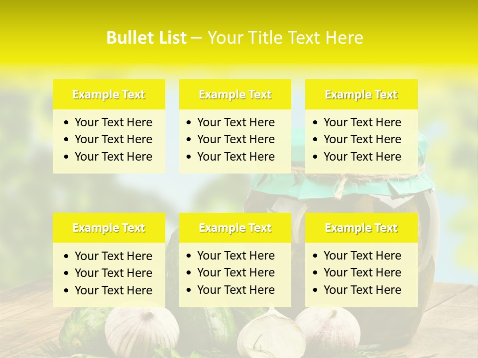 Macro Condiment Kitchen PowerPoint Template