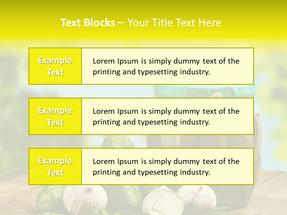 Macro Condiment Kitchen PowerPoint Template