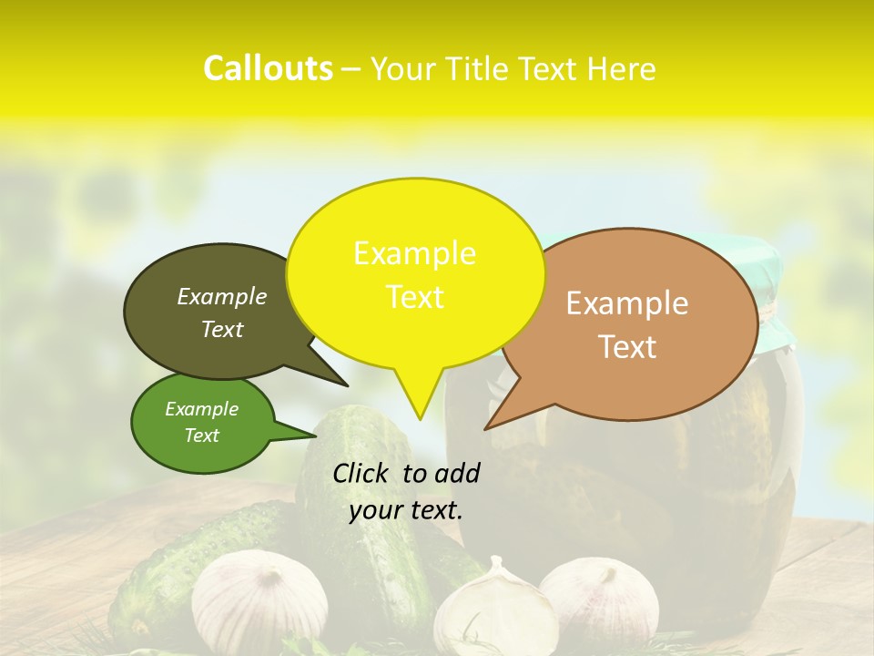 Macro Condiment Kitchen PowerPoint Template