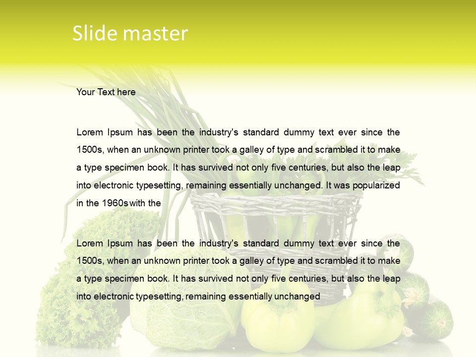 Harvest Kitchen Vegetable PowerPoint Template