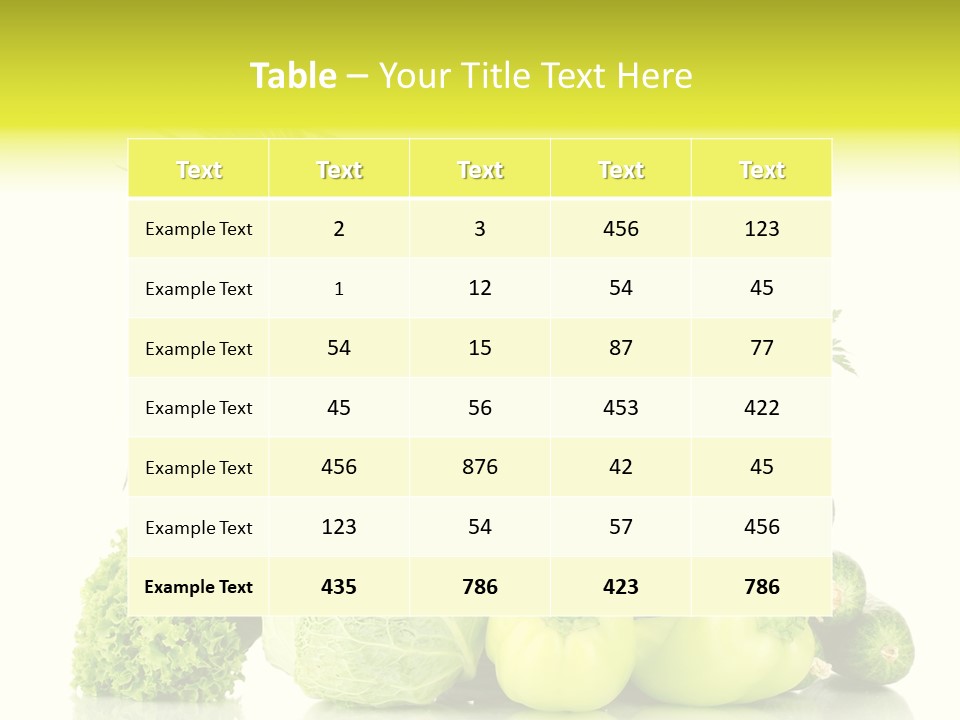 Harvest Kitchen Vegetable PowerPoint Template