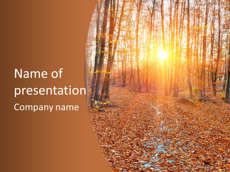 Outdoors Colorful Golden PowerPoint Template