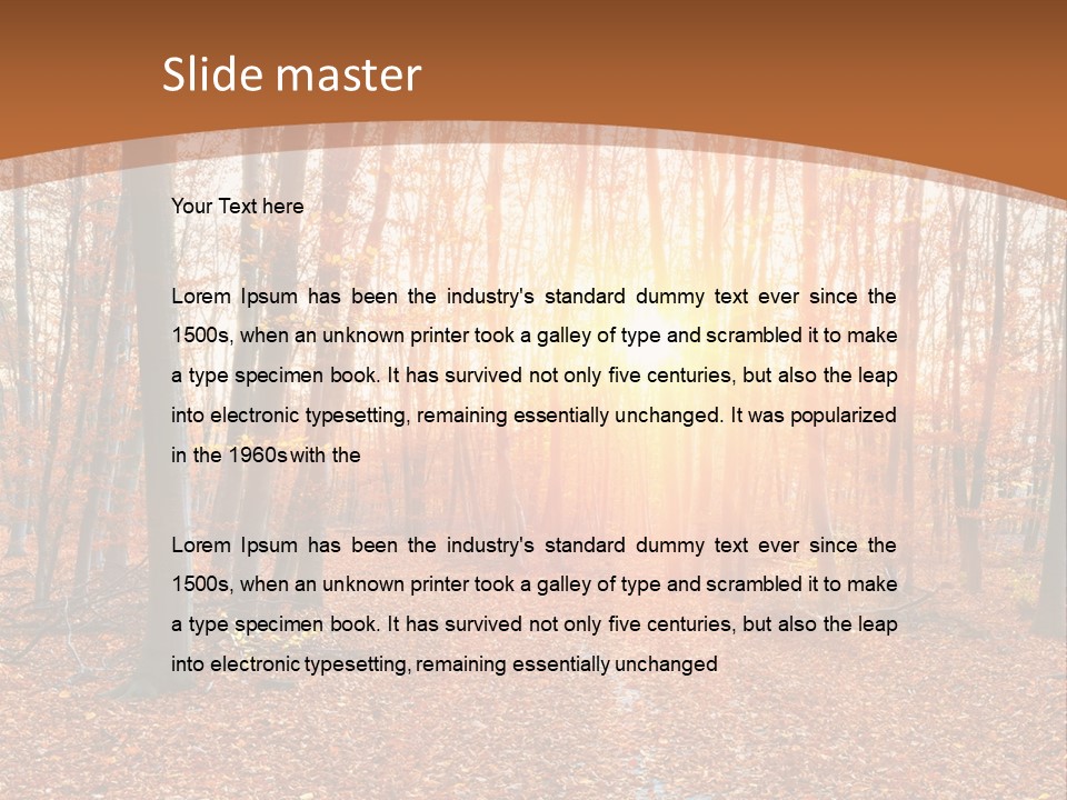 Outdoors Colorful Golden PowerPoint Template