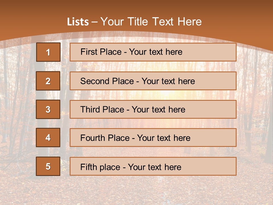 Outdoors Colorful Golden PowerPoint Template