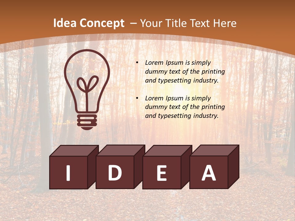 Outdoors Colorful Golden PowerPoint Template