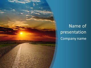 Speed Dusk Country PowerPoint Template