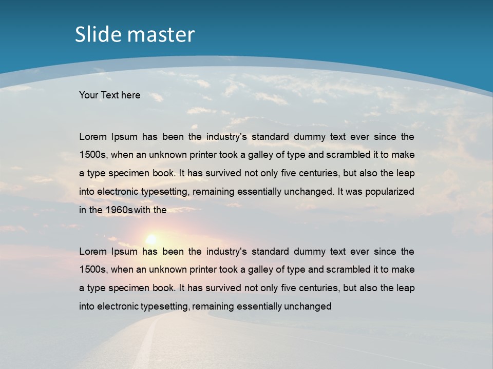 Speed Dusk Country PowerPoint Template