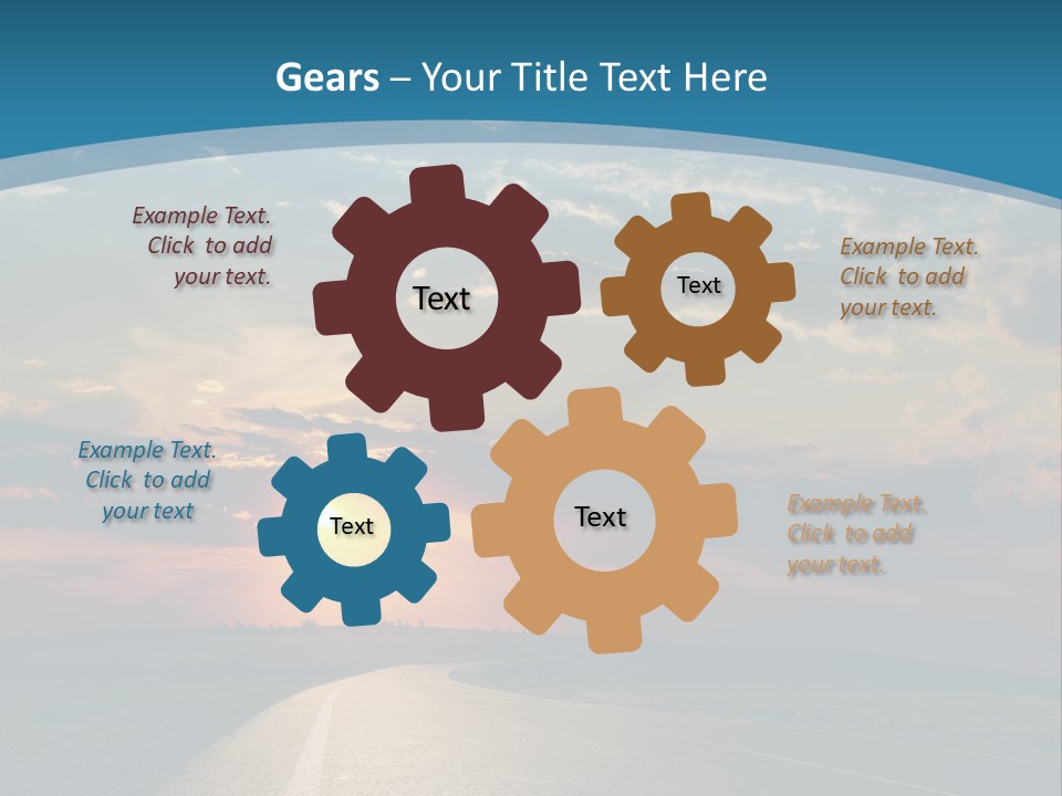 Speed Dusk Country PowerPoint Template