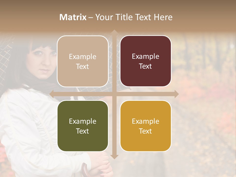 Road Tranquil Leaf PowerPoint Template