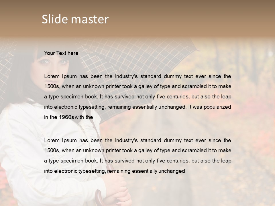 Road Tranquil Leaf PowerPoint Template