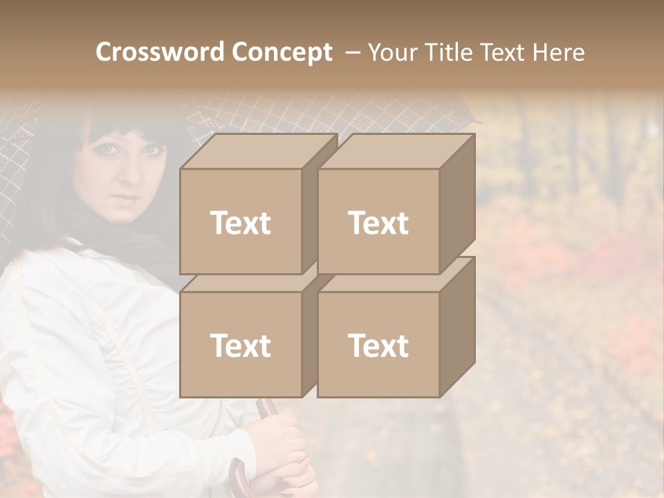 Road Tranquil Leaf PowerPoint Template