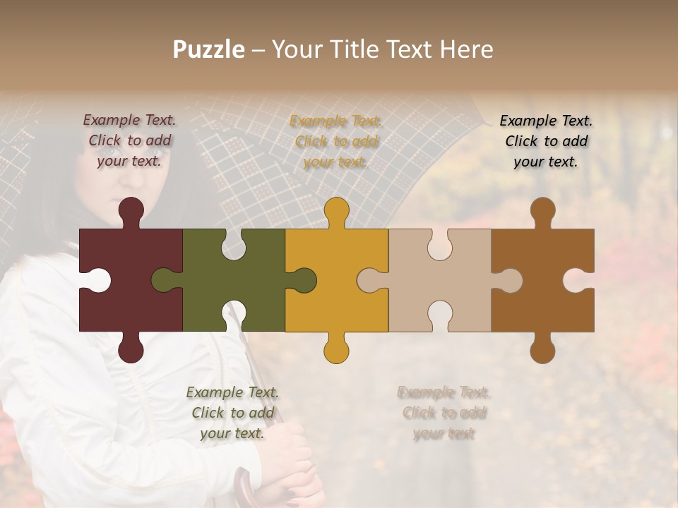 Road Tranquil Leaf PowerPoint Template