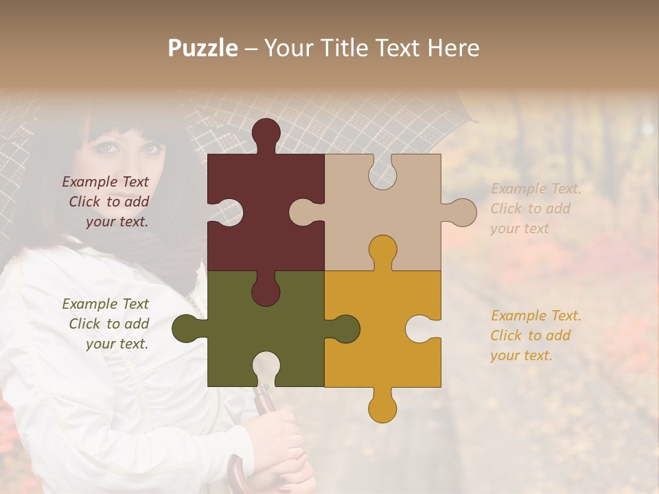 Road Tranquil Leaf PowerPoint Template