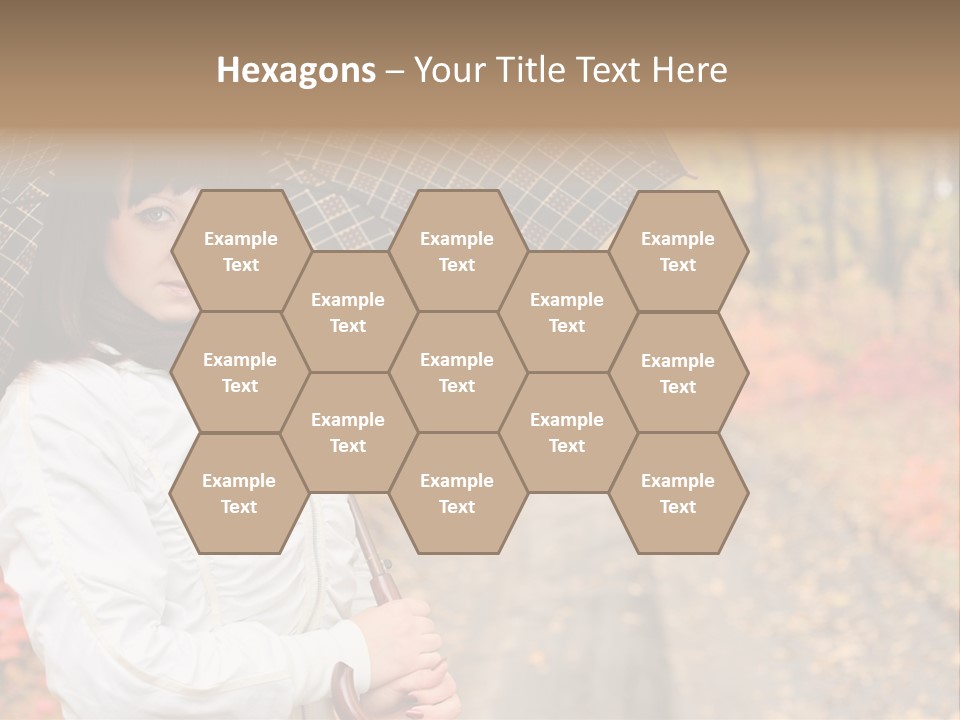 Road Tranquil Leaf PowerPoint Template