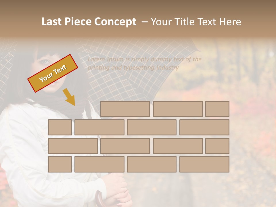 Road Tranquil Leaf PowerPoint Template