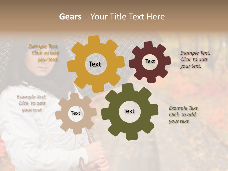 Road Tranquil Leaf PowerPoint Template