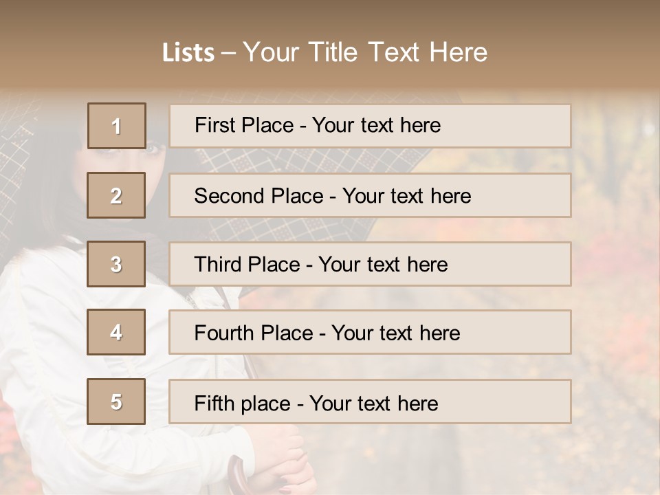 Road Tranquil Leaf PowerPoint Template
