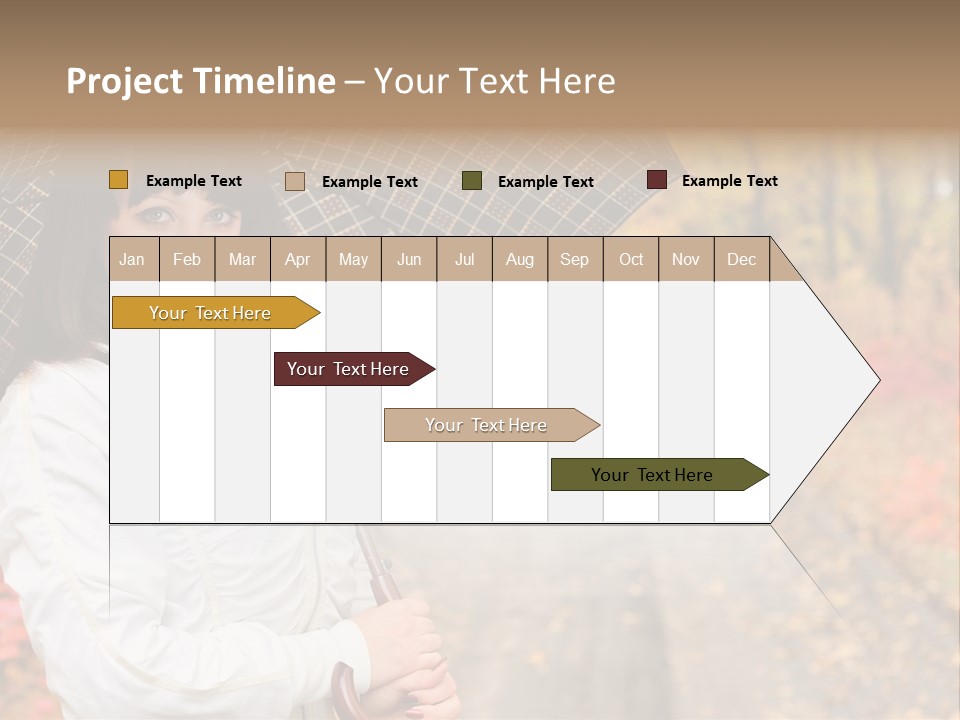 Road Tranquil Leaf PowerPoint Template