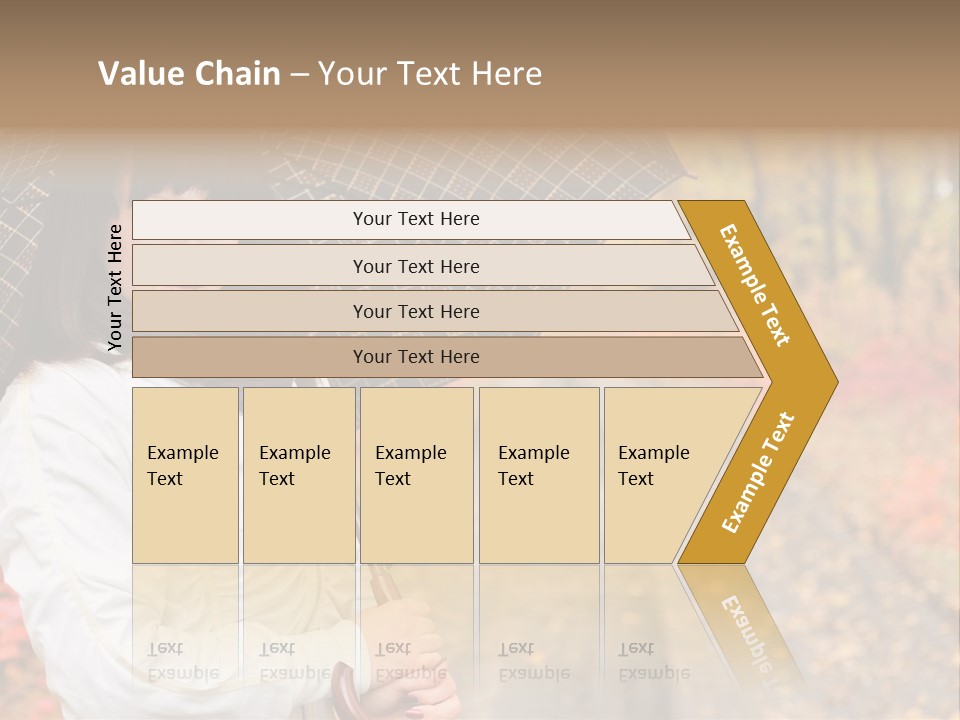 Road Tranquil Leaf PowerPoint Template