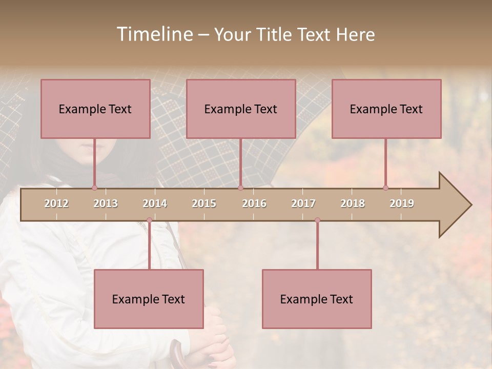 Road Tranquil Leaf PowerPoint Template