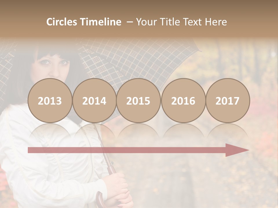 Road Tranquil Leaf PowerPoint Template