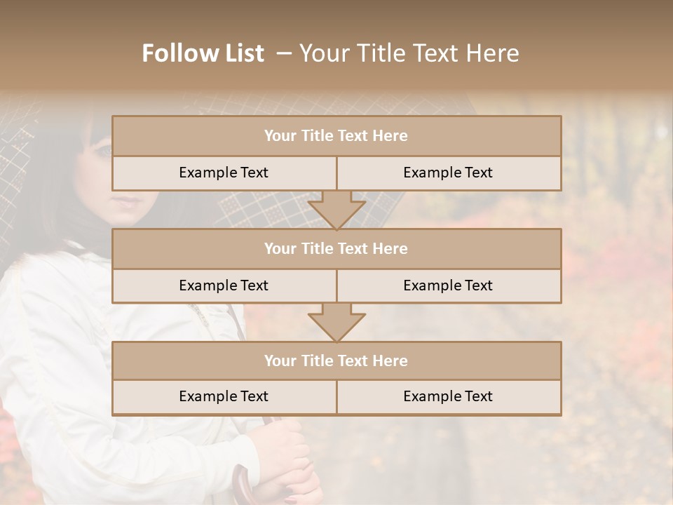 Road Tranquil Leaf PowerPoint Template