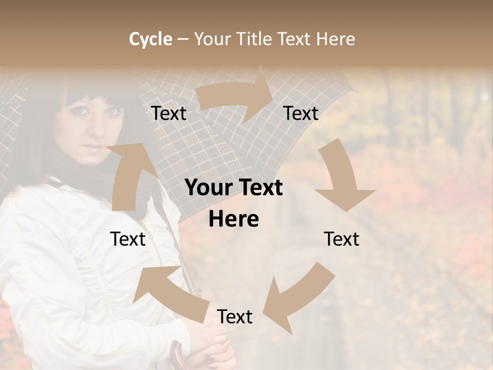 Road Tranquil Leaf PowerPoint Template