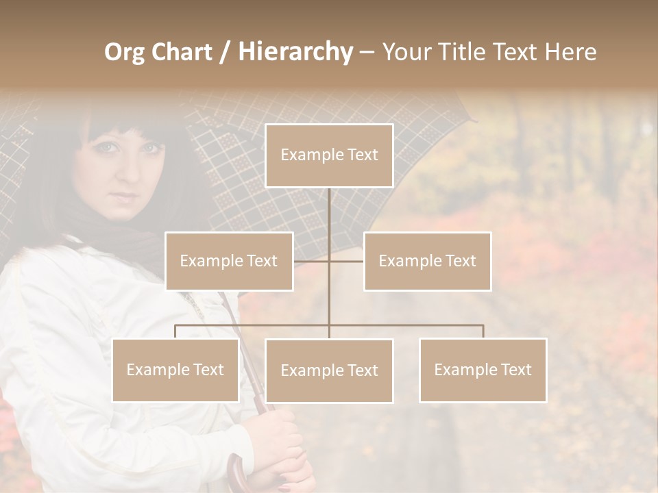 Road Tranquil Leaf PowerPoint Template