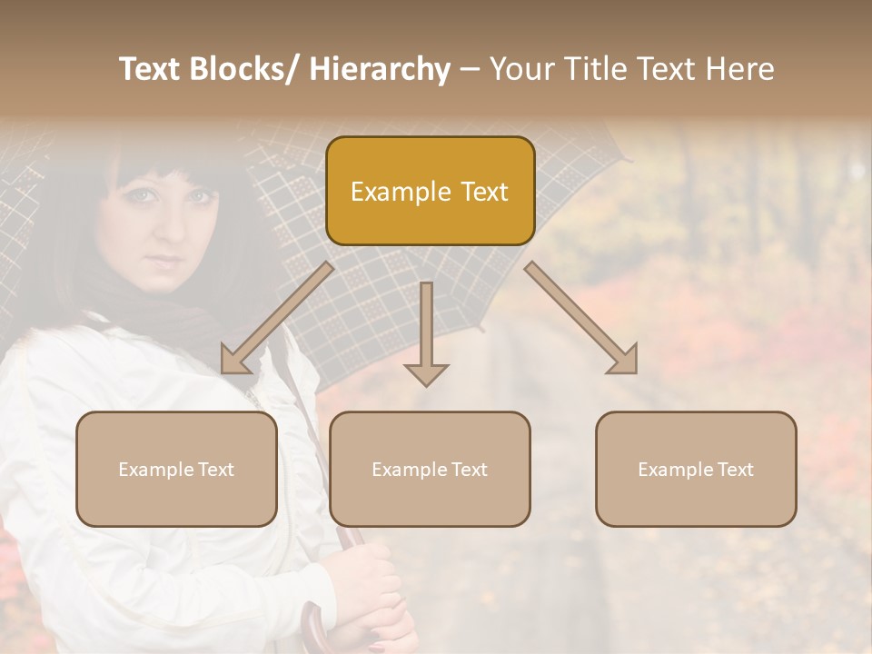 Road Tranquil Leaf PowerPoint Template