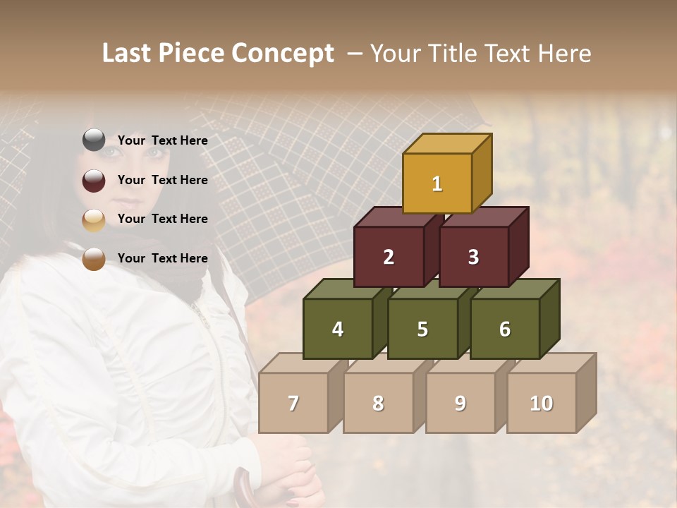 Road Tranquil Leaf PowerPoint Template