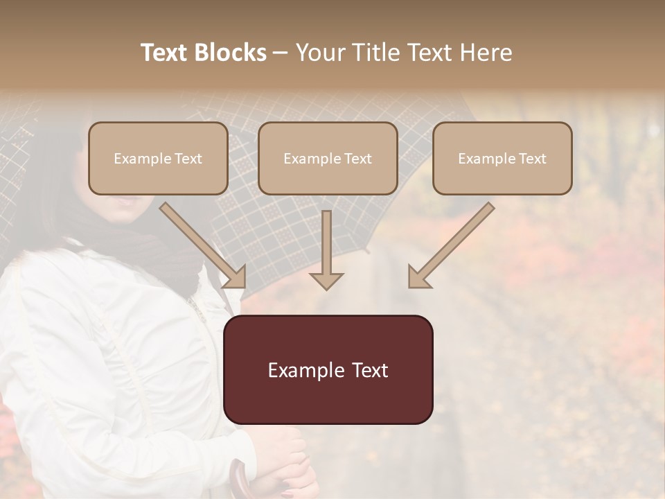 Road Tranquil Leaf PowerPoint Template