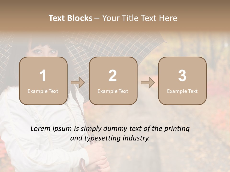 Road Tranquil Leaf PowerPoint Template