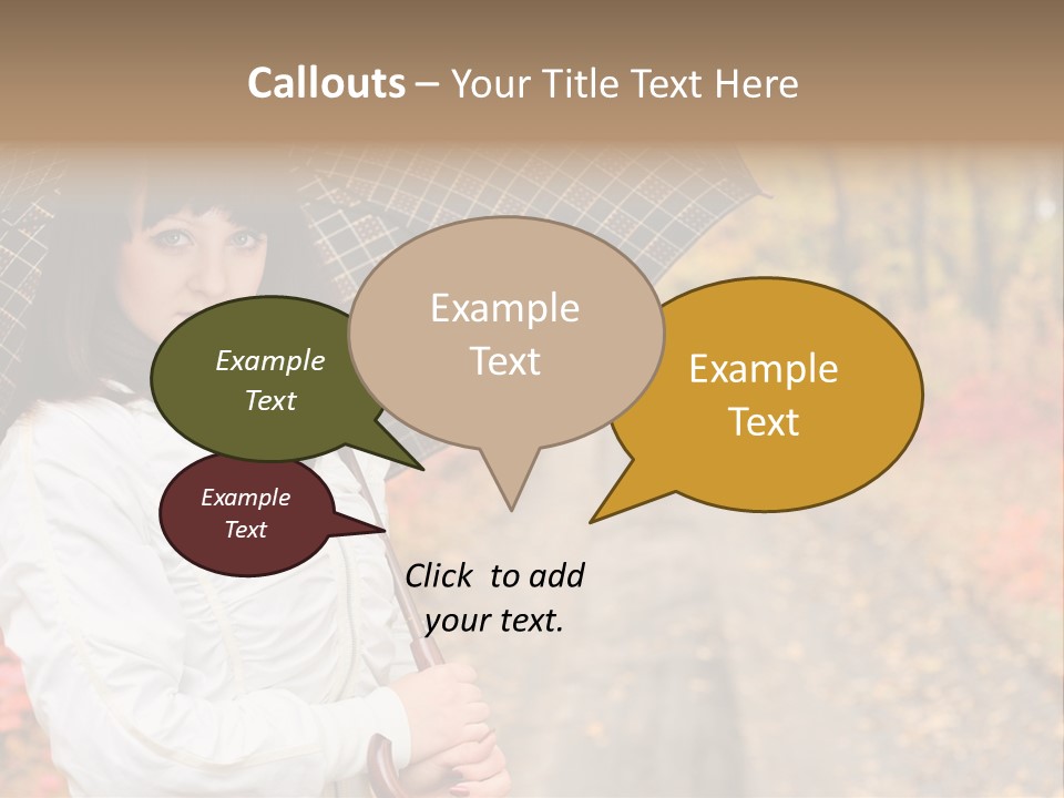 Road Tranquil Leaf PowerPoint Template