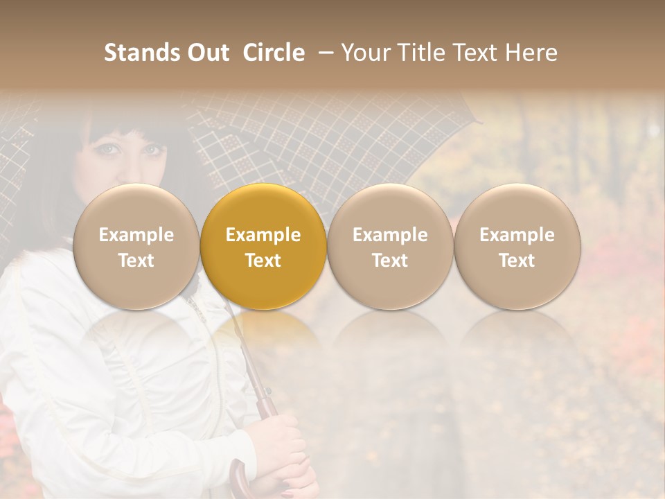 Road Tranquil Leaf PowerPoint Template