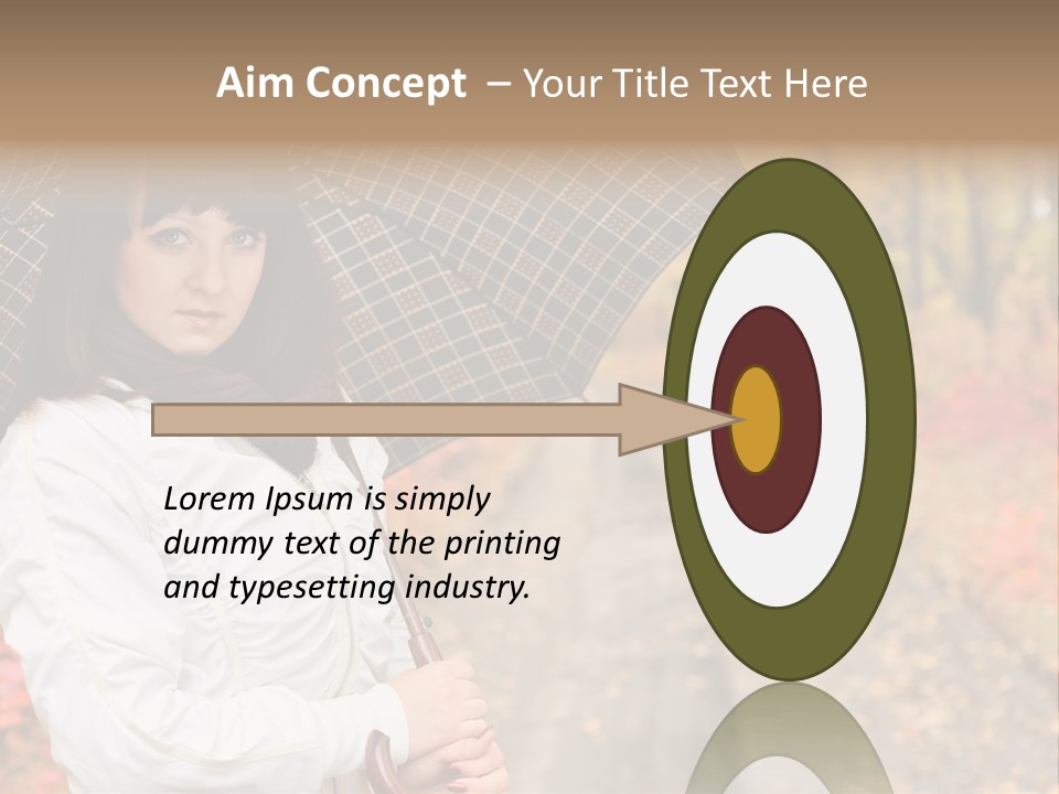 Road Tranquil Leaf PowerPoint Template