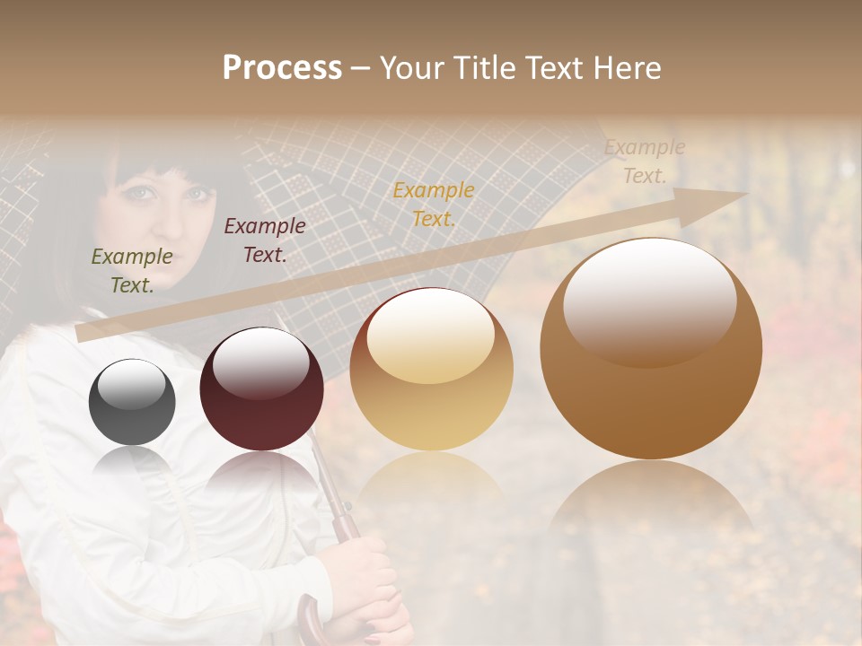 Road Tranquil Leaf PowerPoint Template