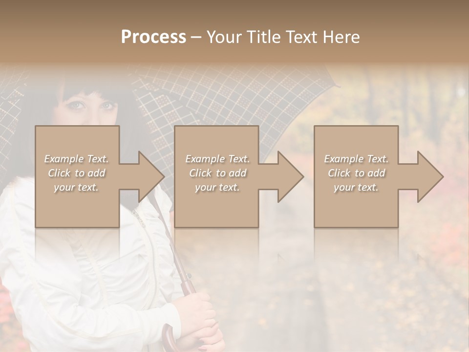 Road Tranquil Leaf PowerPoint Template
