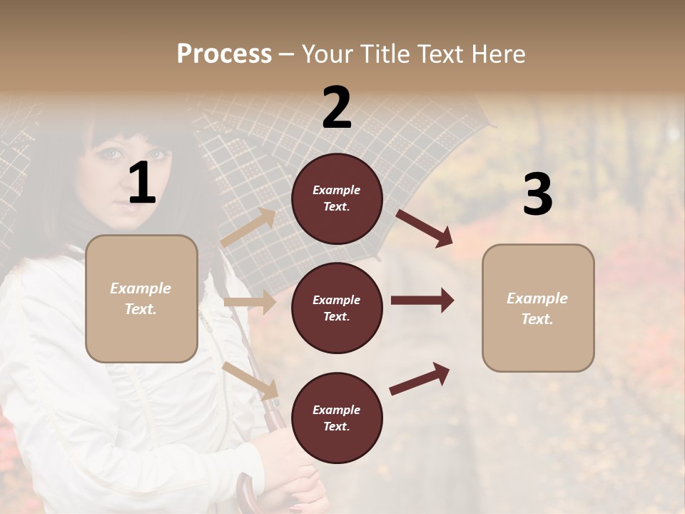 Road Tranquil Leaf PowerPoint Template