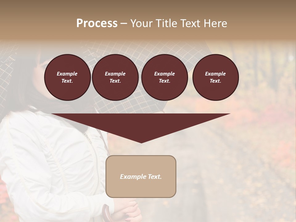 Road Tranquil Leaf PowerPoint Template
