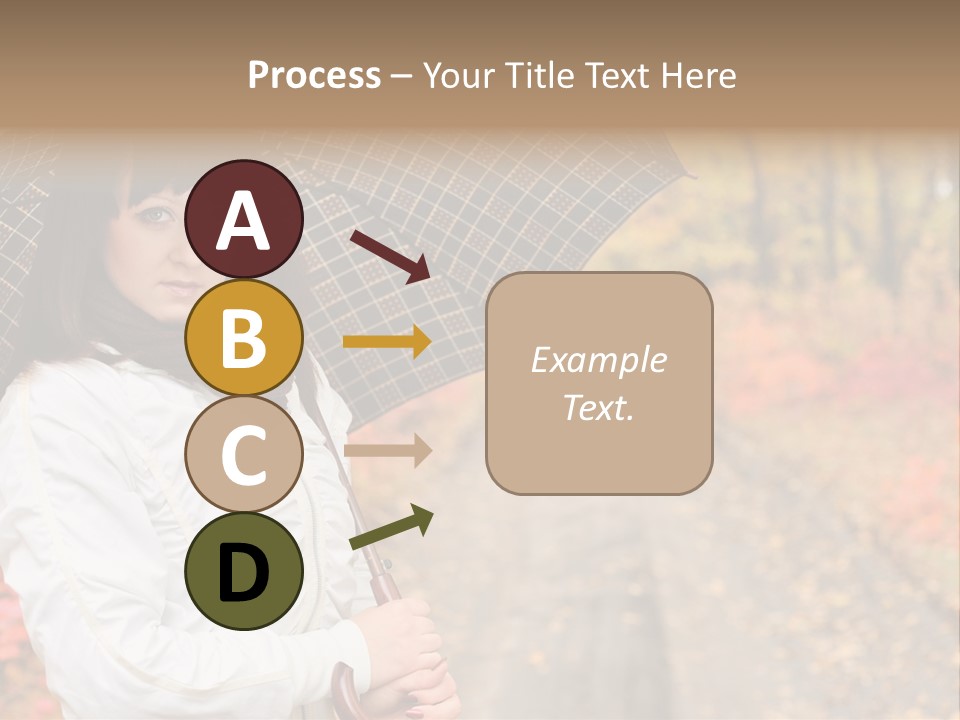 Road Tranquil Leaf PowerPoint Template