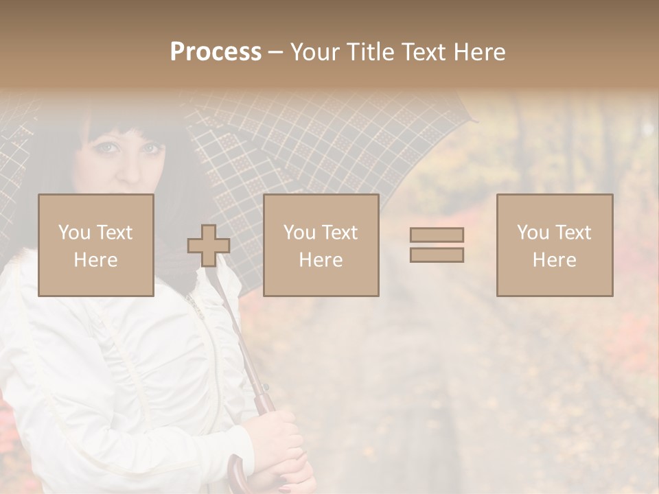 Road Tranquil Leaf PowerPoint Template