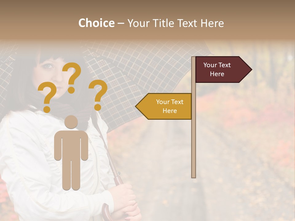 Road Tranquil Leaf PowerPoint Template