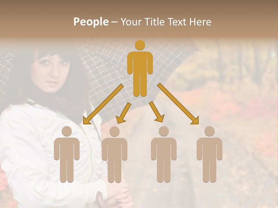 Road Tranquil Leaf PowerPoint Template